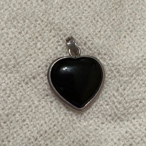 Onyx Heart Pendant